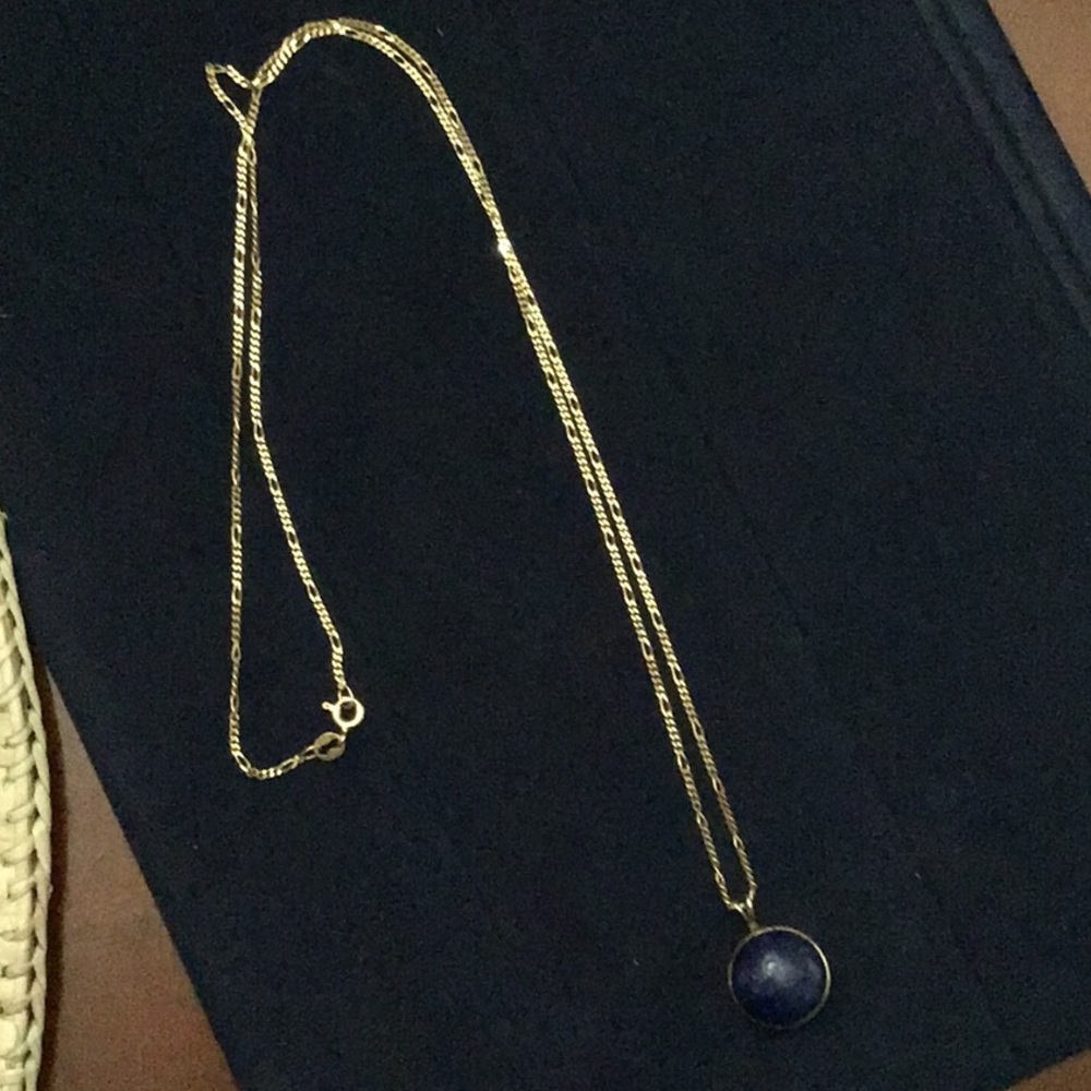 24 inch necklace with lapis lazuli pendant